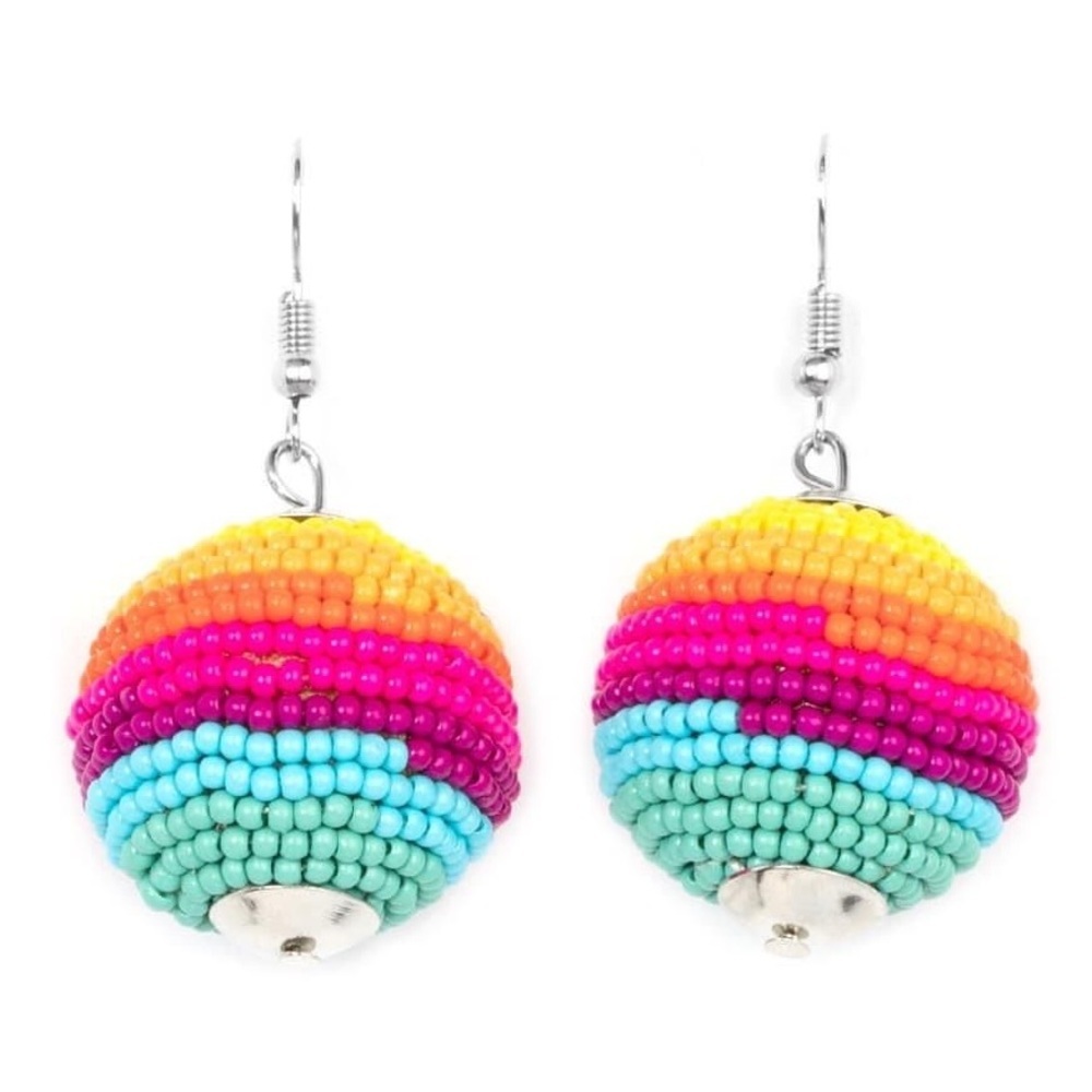 RAINBOW SEED BEAD EARRINGS